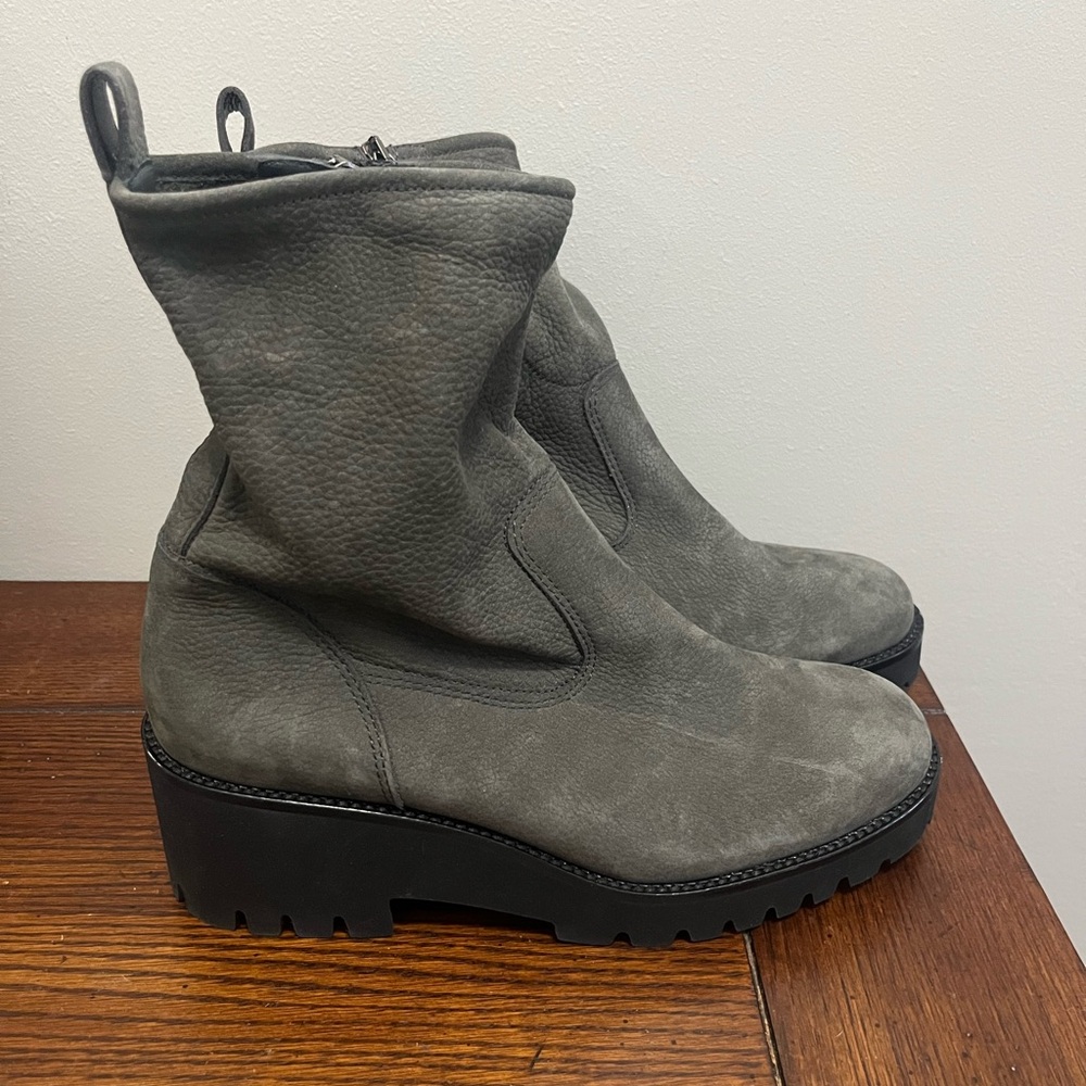 Paul Green NEWBURY Suede Wedge‎ Boots green PLATFORM CHUNKY